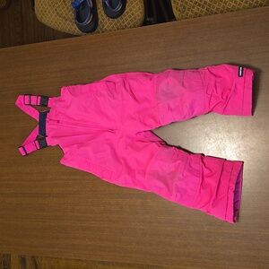 Lands' End pink bib snowpants size 3T